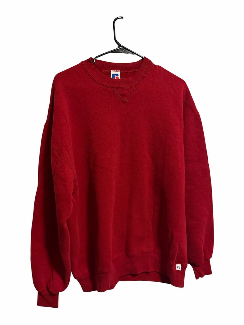 Vintage 1980s red USA made Russell crewneck sweatshirt size XL